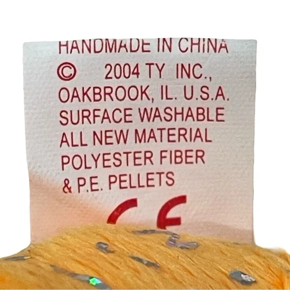 TY Beanie Baby - HAPPY BIRTHDAY the Bear ( Orange - w/ Present ) 7"...NEW - Picture 6 of 7